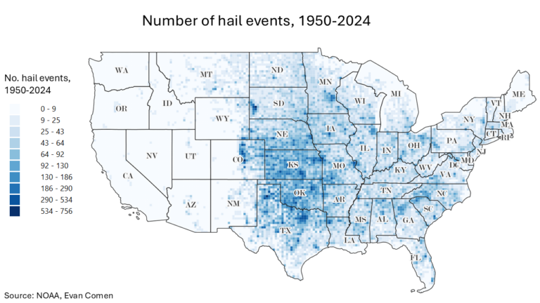 Do You Live In “Hail Alley?”  The Counties Where Hail Is the Most Common