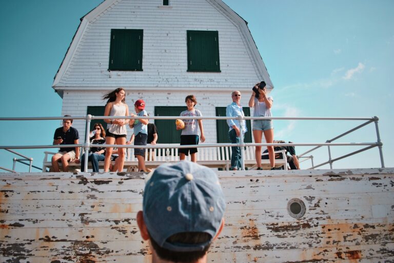 people gathering on on balcony