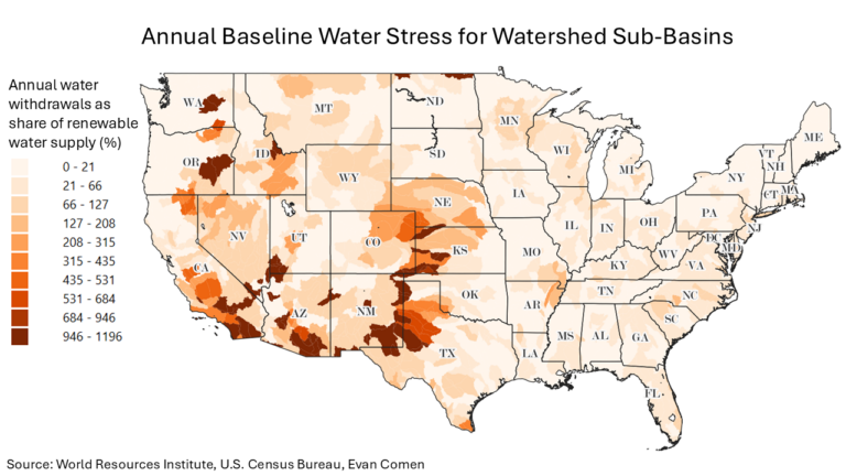 America’s Water Crisis: Cities Where Water Demand Far Outpaces Supply
