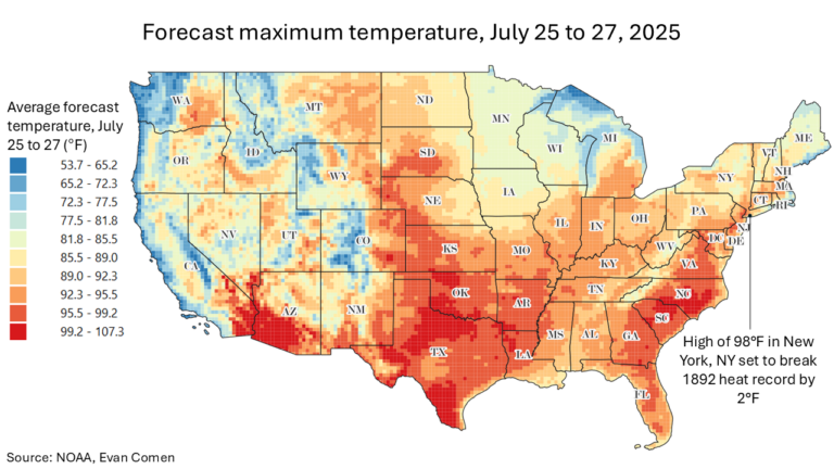 As A Major Heat Wave Moves In, New York, Detroit And Other Cities Forecast to Set New Temperature Records