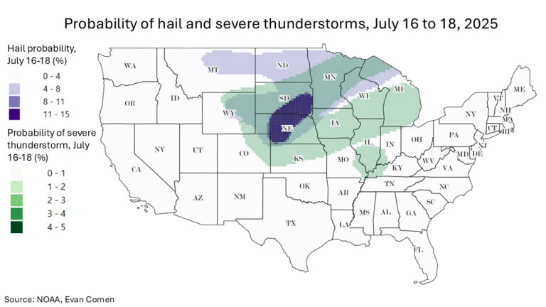 20 Cities That Could Get a Double Dose of Hail, Severe Thunderstorms This Week