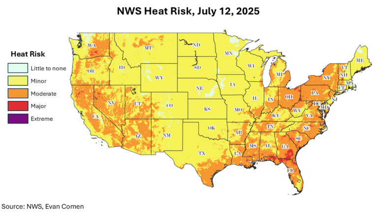 The Cities Where Heat Risk Will Be Highest This Weekend