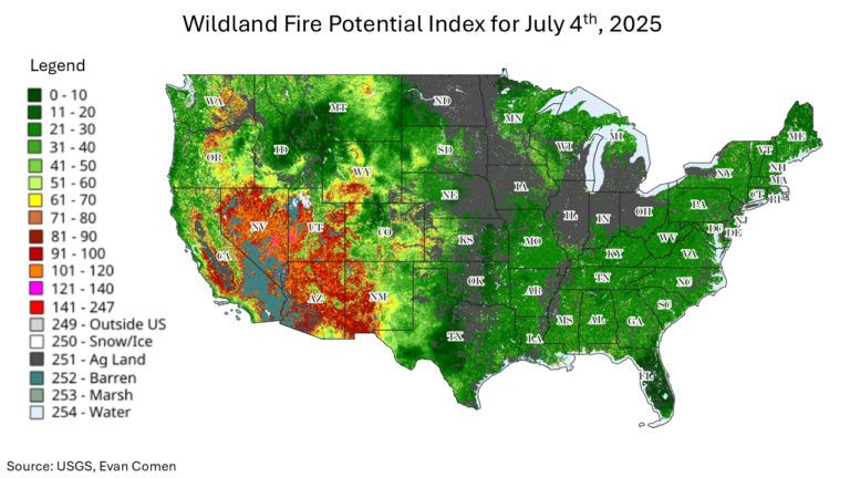 Dry Vegetation, Strong Winds Make Fireworks Particularly Dangerous in These Wildfire Hotspots This 4th of July