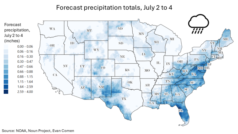 These Cities Are In The Direct Path of a Large Rain Storm This Week