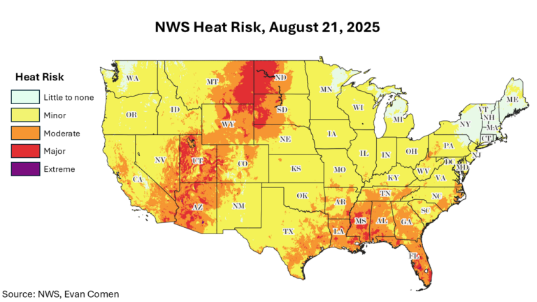 Late Summer Heat Wave to Bring Last Bout of Extreme Heat Risk to These Cities