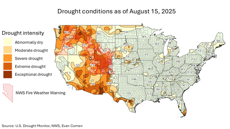 The Counties With the Worst Drought Right Now