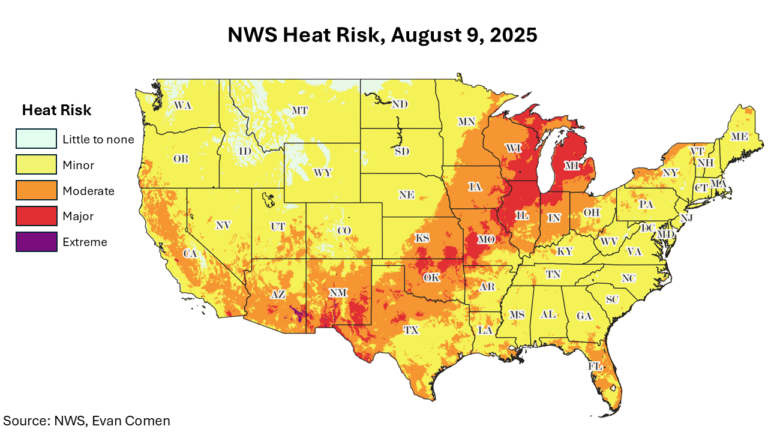 Where Heat Risk Will Be Worst This Weekend