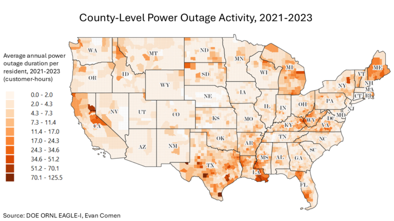 These 25 Counties Experience Power Outages at More Than Triple the National Average