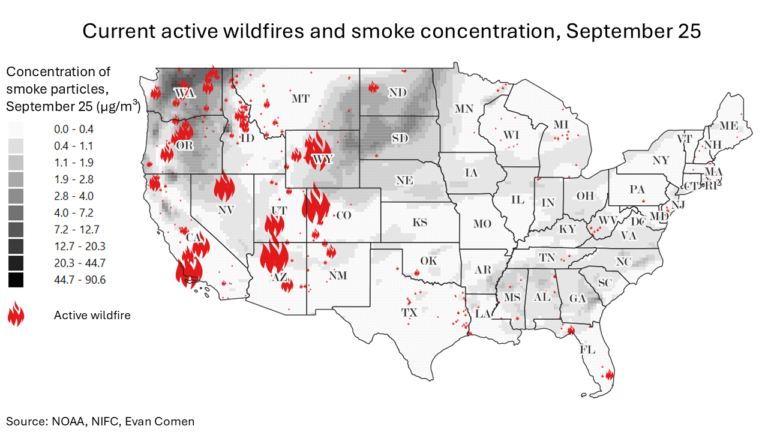 These 20 Cities Are Getting Hit Hard by Smoke From Wildfires