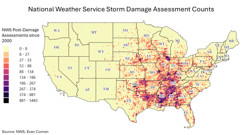 The Counties Where Storms Cause The Most Damage Every Year