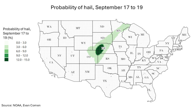 The Cities Forecasted To Get Hit by Hail This Week