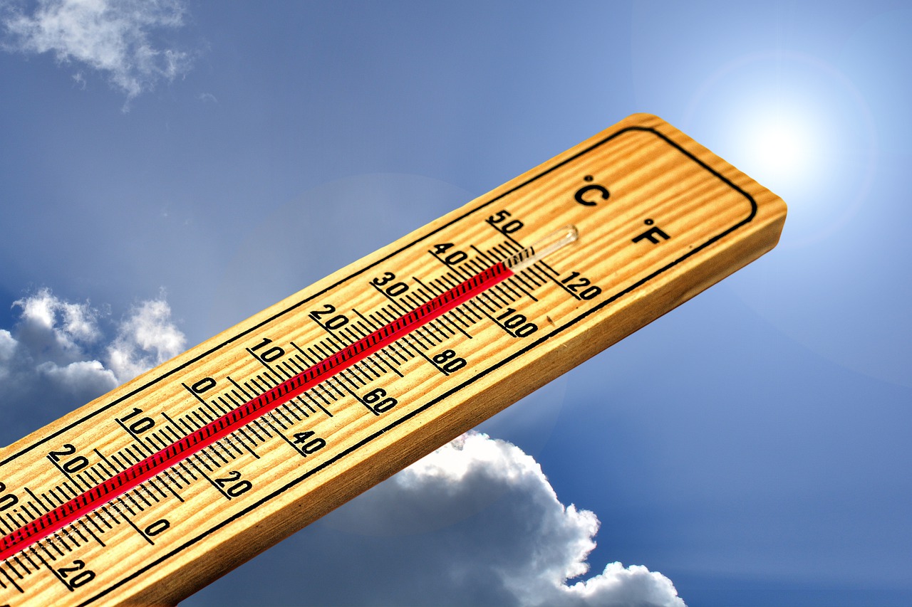 thermometer, summer, hot, heat, nature, sun, temperature, warmth, energy, heaven, weather, climate, extreme