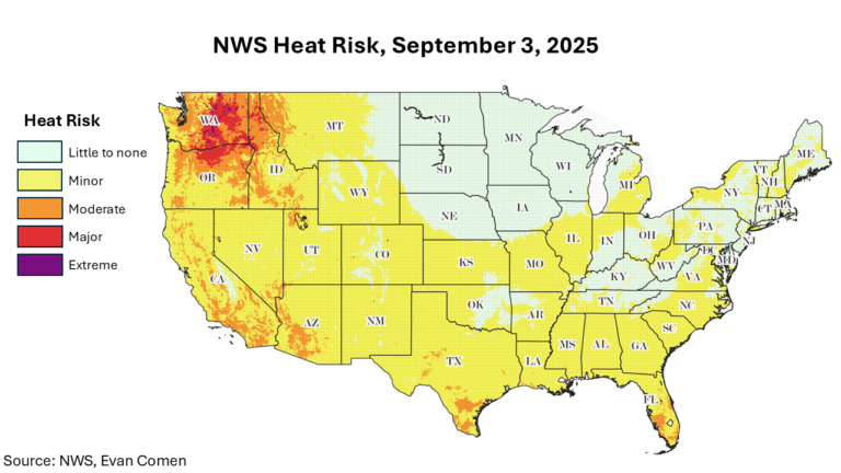 Sizzling Temperatures to Bring Extreme Heat Risk to These 25 Cities This Week