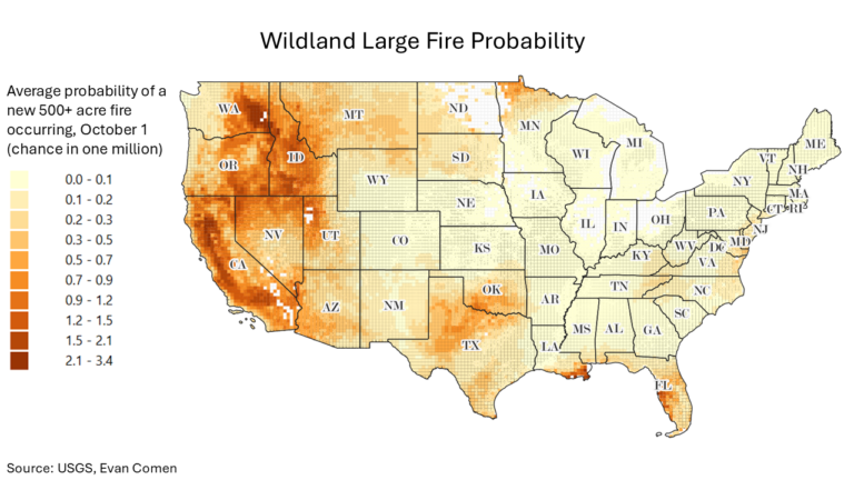 New Real-Time Data Shows the Counties Where a New Wildfire Is Most Likely to Occur