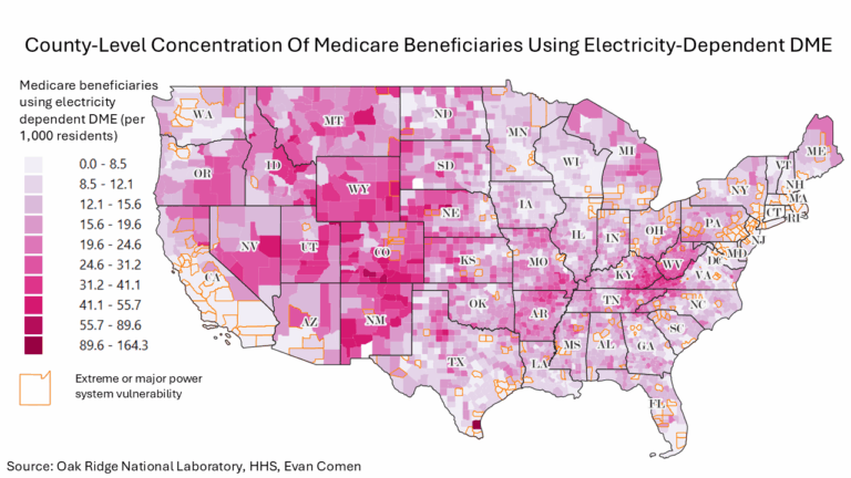 The Counties Where Power Outages Pose the Greatest Health Risk