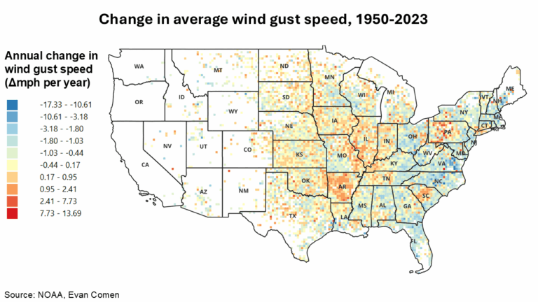 Wind Speeds Are Rising in These Counties