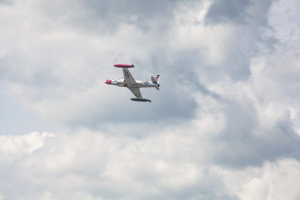 airplane, plane, aircraft, airshow, sky, shooting star, p80, waukegan, illinois, wings, nature, fighter plane, fighter