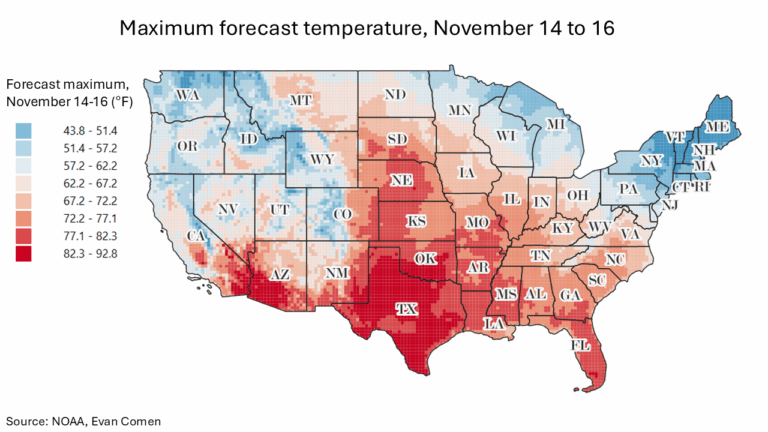 These US Counties Prepare for Unseasonably warm Weather; are there wildfire risks?