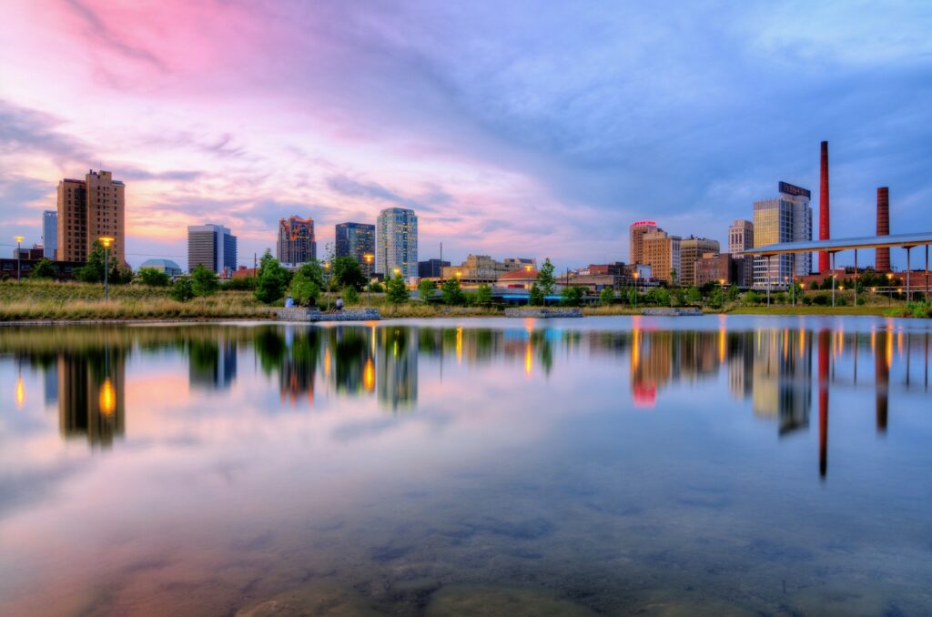 landscape photography of cityscape by water