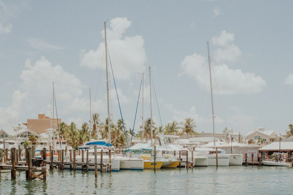 white boat lot